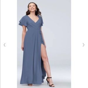 David’s Bridal long wrap dress